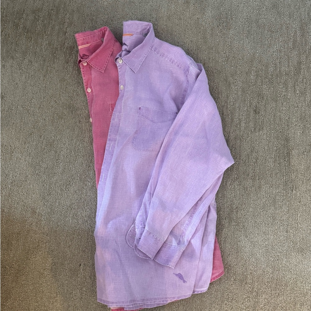 Men’s Tommy Bahama XXL linen shirts- set of 2